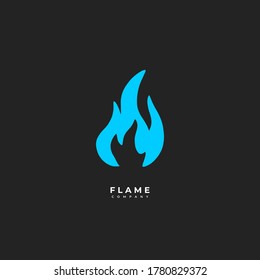 Fire flame icon vector for online template, illustration logo in trendy style.