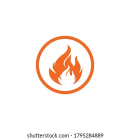 fire flame icon vector symbol isolated illustrations white background