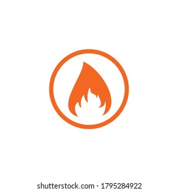 fire flame icon vector symbol isolated illustrations white background