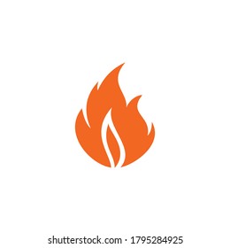 fire flame icon vector symbol isolated illustrations white background