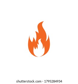 fire flame icon vector symbol isolated illustrations white background