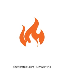 Fire Flame Icon Vector Symbol Isolated Illustrations White Background