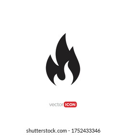 fire or flame icon Vector Template Illustration