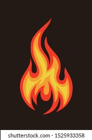 Fire flame. Fire iconFire symbol. Vector illustration. 
symbolic element mark Fire icon
