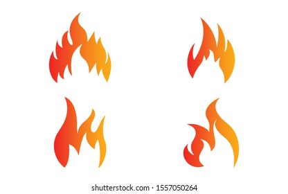 Fire or Flame icons set latest new.