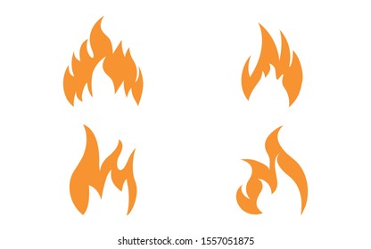 Fire Flame icons vector set pack. 