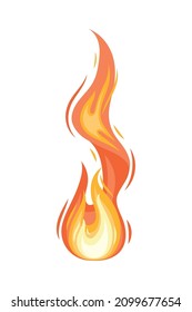 llama de fuego encender icono aislado
