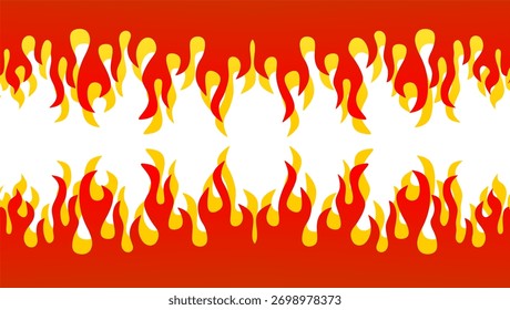 Ilustración de llama de fuego. Fondo de fuego Abstractas. Abstractas fondo de llama de dibujos animados. Llama de fuego sin patrón. Símbolo moderno de la llama de fuego.