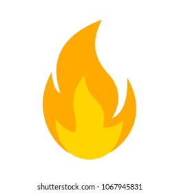 Fire flame illustration isolated, fire flame element - burn sign symbol