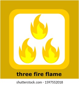 Fire flame illustration isolated, fire flame element - burn sign symbol.