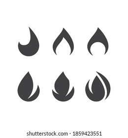 Fire flame illustration logo Template