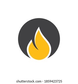 Fire flame illustration logo Template