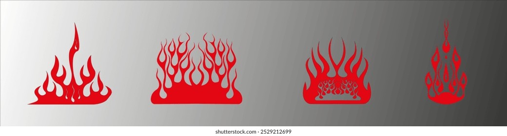 fire, flame, illustration, vector, hot, burning, heat