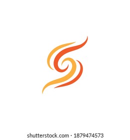 Plantilla vectorial de ilustración de llama de fuego