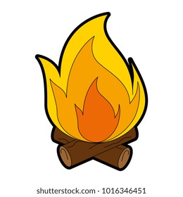 fire flame isolated icon