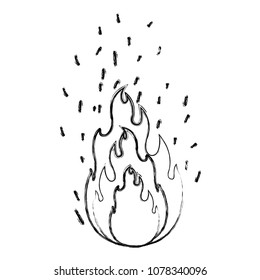 fire flame isolated icon