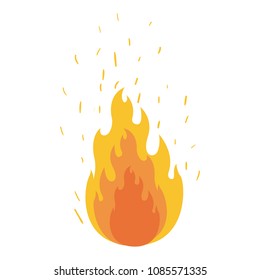 fire flame isolated icon
