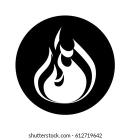 fire flame isolated icon