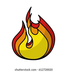 fire flame isolated icon