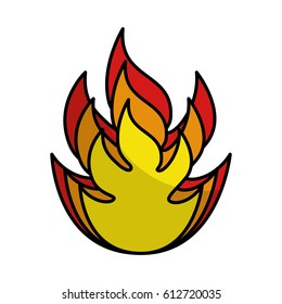 fire flame isolated icon
