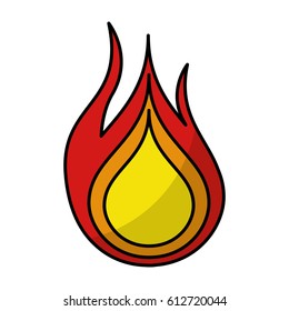 fire flame isolated icon