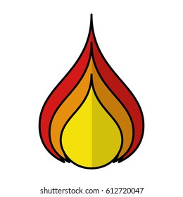 fire flame isolated icon