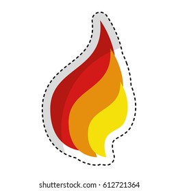 fire flame isolated icon