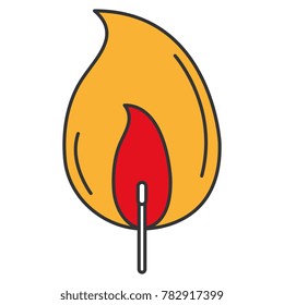 fire flame isolated icon