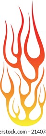 Feuerbrand einzeln auf weißem Hintergrund. Tätowierungsdesign für Stämme.