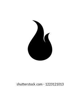 fire, flame isolated simple icon