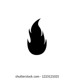 fire, flame isolated simple icon