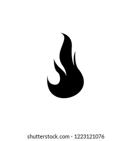 fire, flame isolated simple icon