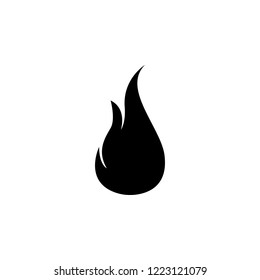 fire, flame isolated simple icon