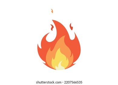 Fire. Fire flame. Isolated vector illustration in flat style