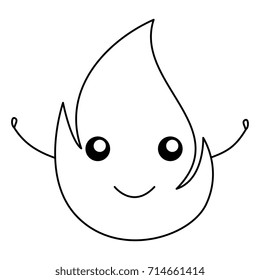 fire flame kawaii character