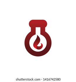 fire flame lab science logo design