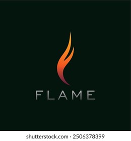 Letra abstracta de la llama del fuego f Plantilla de Vector del diseño del logotipo editable 