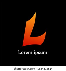 Fire Flame Letter Logo Icon Design Vector For Company or Brand