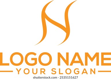 fire flame letter n logo vector design