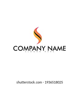 Design-Vorlage für Brandflamme-Buchstaben S.