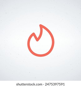 Llama de fuego, icono de línea de llama, para móvil y Web. Diseño de icono de llama de fuego aislado