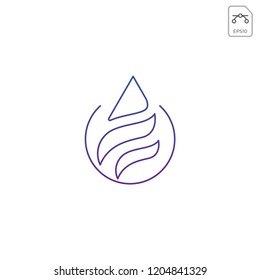 fire or flame line logo template vector illustration and inspiration