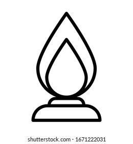 fire flame , line style icon vector illustration design