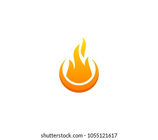 Fire Flame Logo Stock Vector (Royalty Free) 1055121617