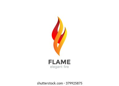 Fire Flame Logo abstract design vector elegant Fashion Jewelry template.