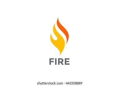 Fire Flame Logo abstract design vector template