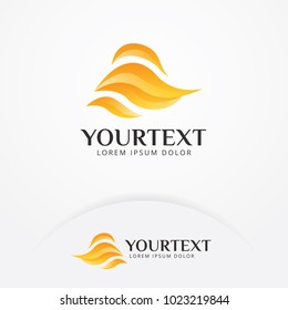 Fire flame logo design. Abstract fire logo, symbol, icon design. Abstract element logotype. Creative flame vector logo template