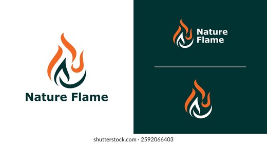Fire Flame logo design. Bonfire Silhouette icon, logo brand flame, fire, symbol, icon, creative idea.