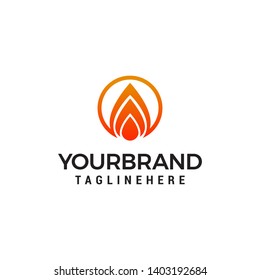 fire flame logo design concept template vector