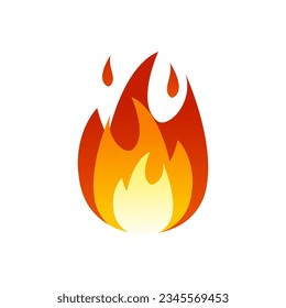 Fire flame logo design. Fire flame icon. Fire symbols. Vector illustration.